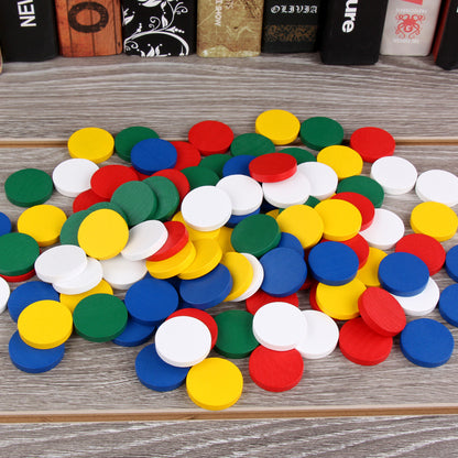 Wooden Sensory Round Building Blocks Montessori Toys 3