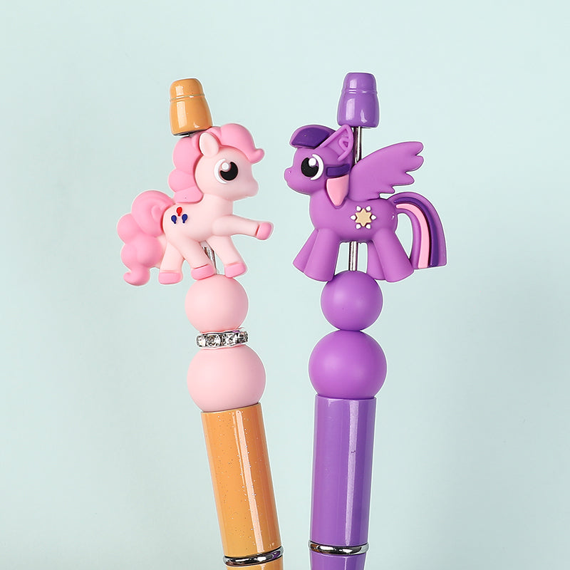 20Pcs Silicone 3D Focal Beads Pony Character Wings Spread 9
