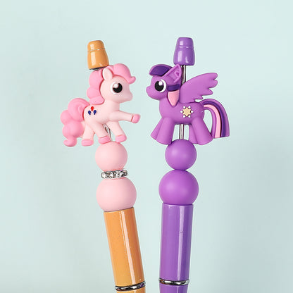 20Pcs Silicone 3D Focal Beads Pony Character Wings Spread 9