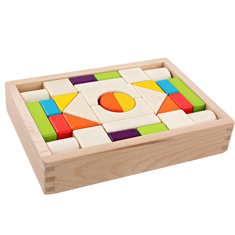 Wooden Building Blocks Educational Montessori Toy for Kids 5