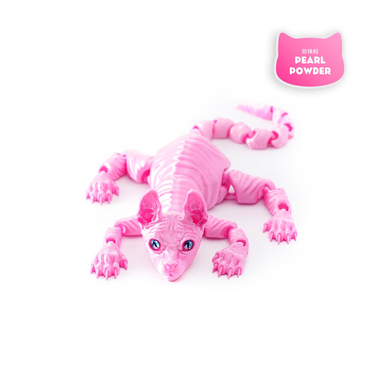 3D Printed Siamese Cat Articulated Sensory Fidget Toy 12