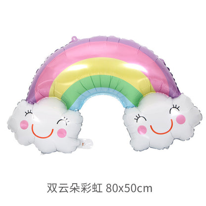 Cloud Sunflower Rainbow Smiling Face Foil Balloons Party Decoration 50pcs 15