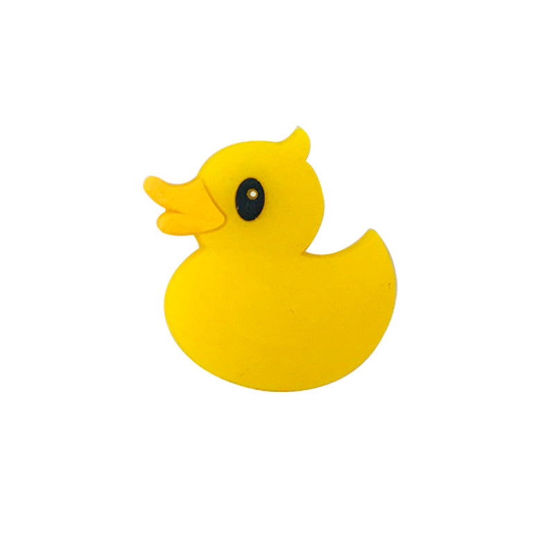 20pcs Silicone Focal Beads Little Yellow Duck Side Profile 4