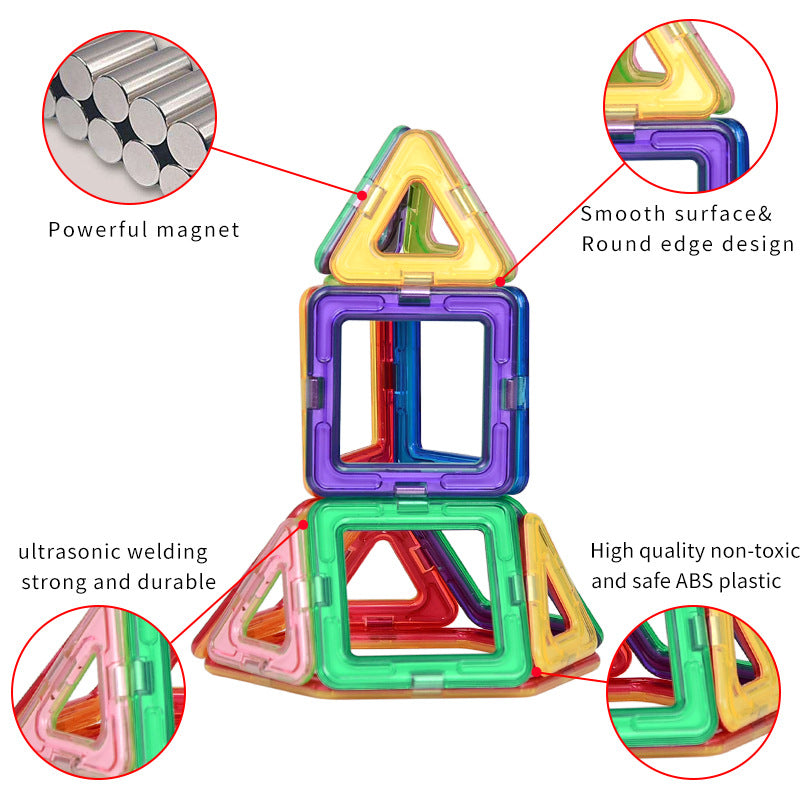 Plastic Magnetic Tiles Building Blocks Educational Toy 40pcs 4