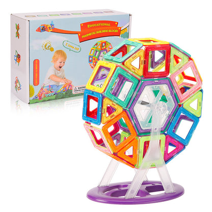 Plastic Magnetic Tiles Building Blocks Educational Toy 68pcs 2