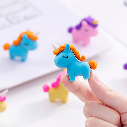 Unicorn Cartoon Novelty Eraser Cute Design Random Color 4