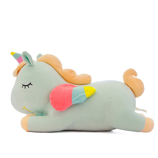 Rainbow Unicorn Stuffed Animal Plush Pillow with Zipper 30cm