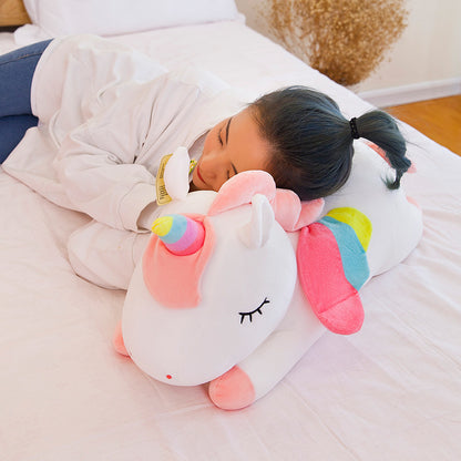 Rainbow Unicorn Stuffed Animal Plush Pillow with Zipper 30cm 4