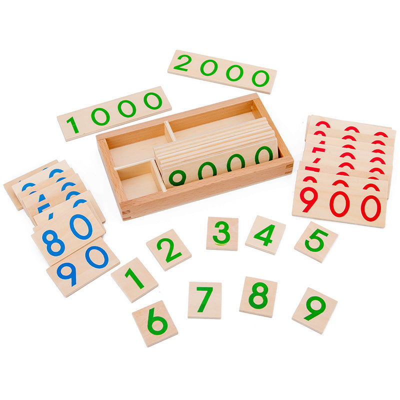 Wooden Number Card Montessori Toys Educational Toy for Kids 3