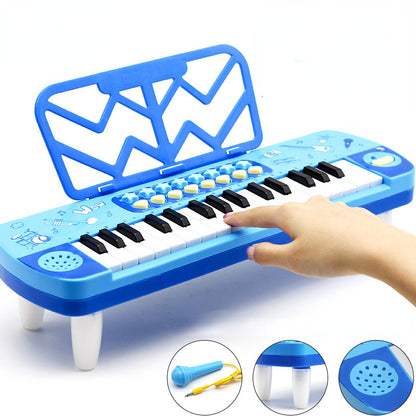 Plastic Kids Electronic Keyboard Musical Instrument with Microphone 37 Keys 3