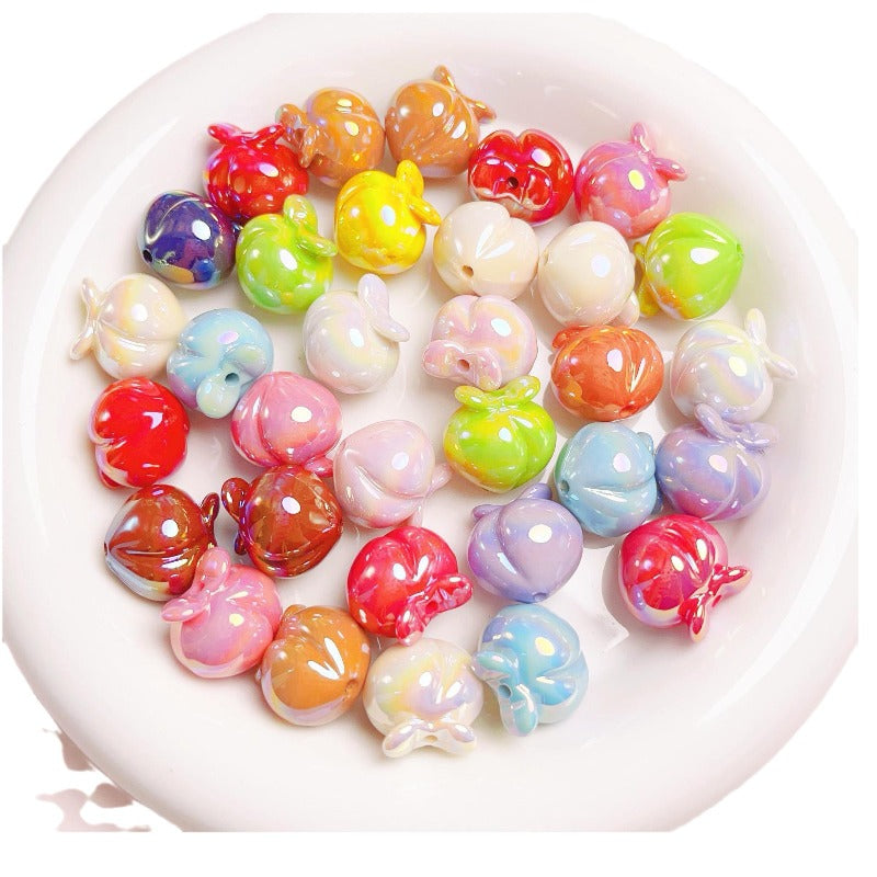 10pcs 16mm Peach Acrylic Beads Jewelry Making Craft Supplies 5