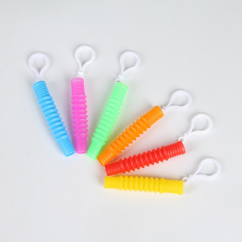 Pop Tubes Sensory Fidget Toy Keychain 12 Pack 4