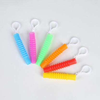 Pop Tubes Sensory Fidget Toy Keychain 12 Pack 4