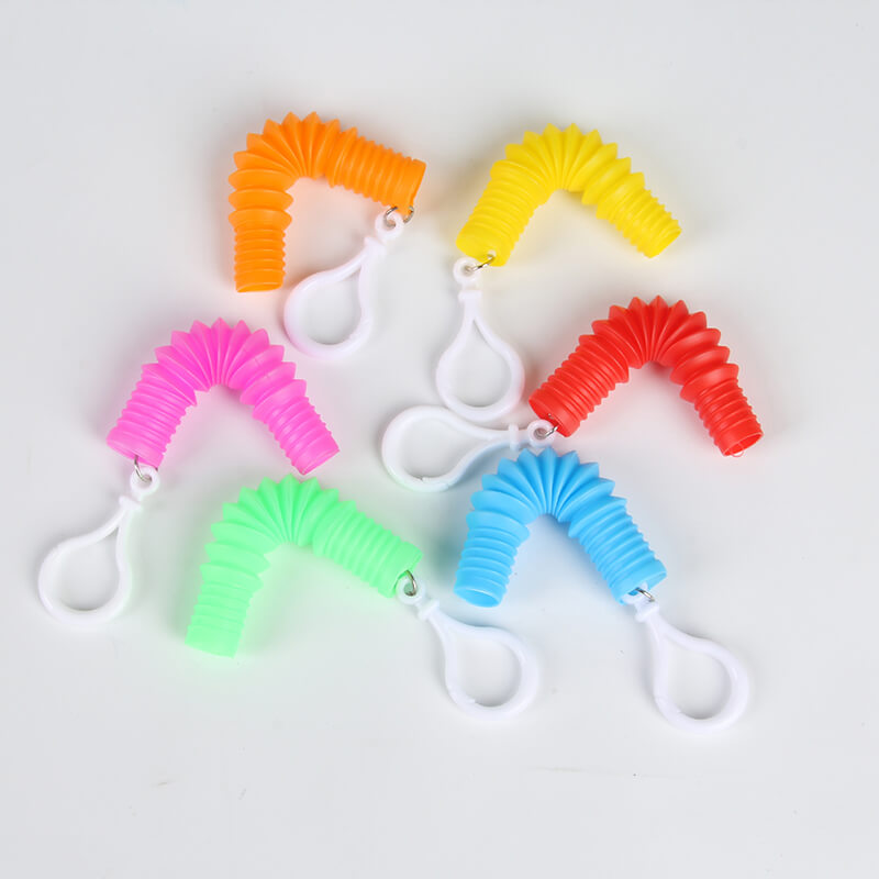 Pop Tubes Sensory Fidget Toy Keychain 12 Pack 5