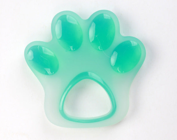 Silicone Teething Toy Paw Shape Baby Teether 7.6x7.5cm 7