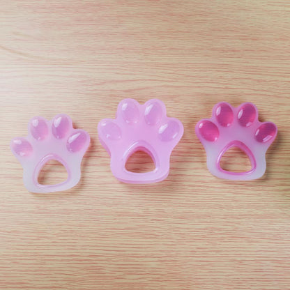 Silicone Teething Toy Paw Shape Baby Teether 7.6x7.5cm 4