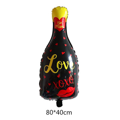 Wine Glass and Bottle Foil Balloons Party Decoration Set 5pcs 12