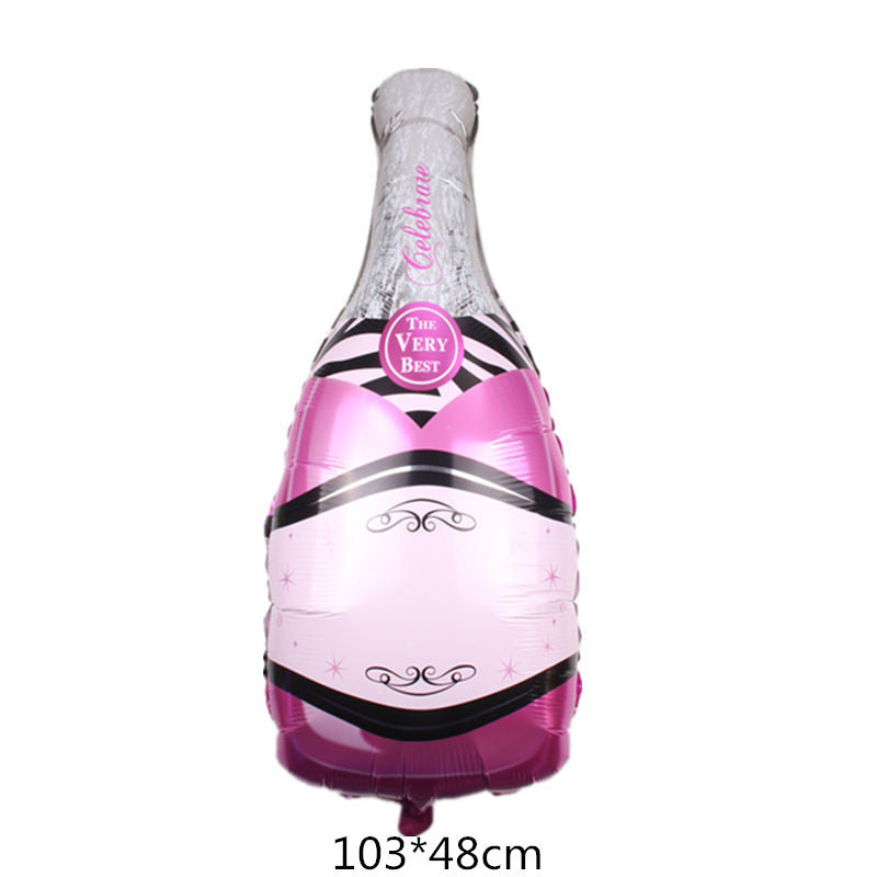 Wine Glass and Bottle Foil Balloons Party Decoration Set 5pcs 8
