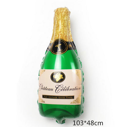 Wine Glass and Bottle Foil Balloons Party Decoration Set 5pcs 5
