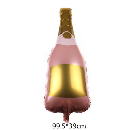 Wine Glass and Bottle Foil Balloons Party Decoration Set 5pcs 13