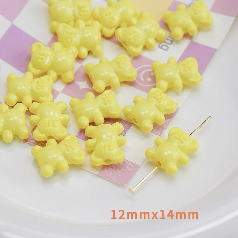 20pcs 12x14mm Bear Acrylic Beads Jewelry Making Craft Supplies 9