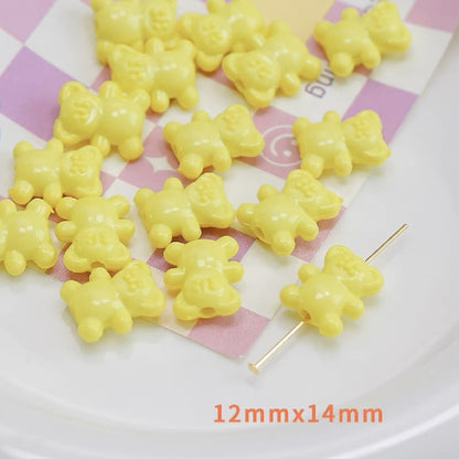 20pcs 12x14mm Bear Acrylic Beads Jewelry Making Craft Supplies 9