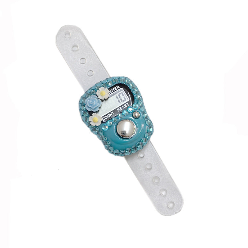Digital Counting Ring Counter with Rhinestones 6