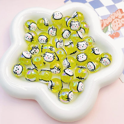 2pcs 16mm Transparent Cat Rabbit Acrylic Beads DIY Bracelet Making 6