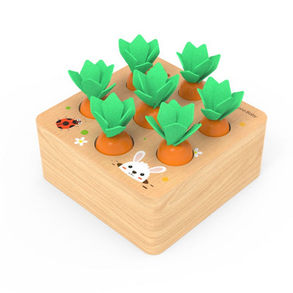 Wooden Montessori Toys Carrot Pulling Game for Toddlers 3
