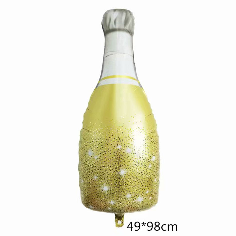 Wine Glass and Bottle Foil Balloons Party Decoration Set 5pcs 16