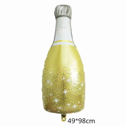 Wine Glass and Bottle Foil Balloons Party Decoration Set 5pcs 16