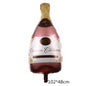 Wine Glass and Bottle Foil Balloons Party Decoration Set 5pcs 17