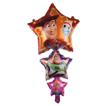 Toy Story Buzz Lightyear Foil Balloon Set Party Decoration 5pcs 5
