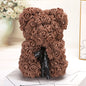 Silk Flower Rose Bear Plush Toy Gift Box 30cm 16