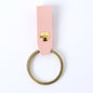 Creative Leather Keychain Simple Loop Design with Metal Ring 10