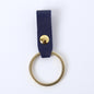 Creative Leather Keychain Simple Loop Design with Metal Ring 11