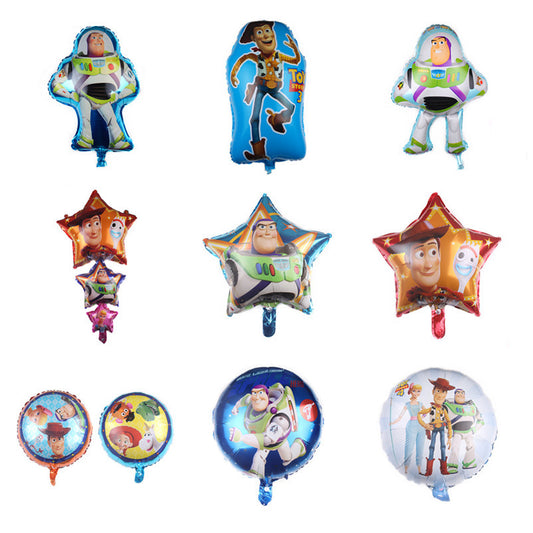 Toy Story Buzz Lightyear Foil Balloon Set Party Decoration 5pcs