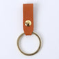 Creative Leather Keychain Simple Loop Design with Metal Ring 6