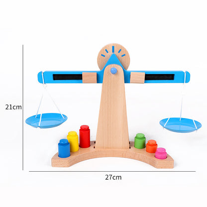 Wooden Balance Scale Montessori Toys Educational for Kids