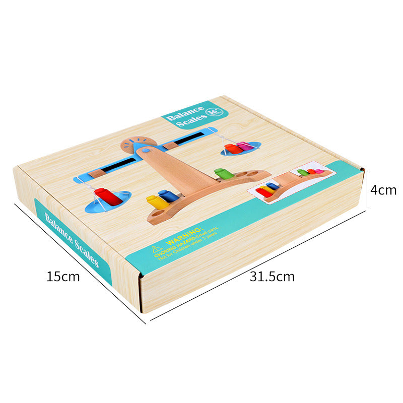 Wooden Balance Scale Montessori Toys Educational for Kids 3