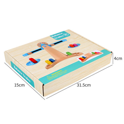 Wooden Balance Scale Montessori Toys Educational for Kids 3