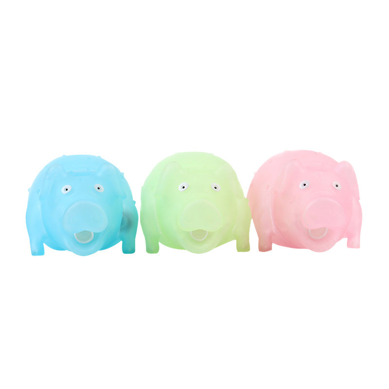 Cartoon Transparent Glowing Pig Novelty Toy