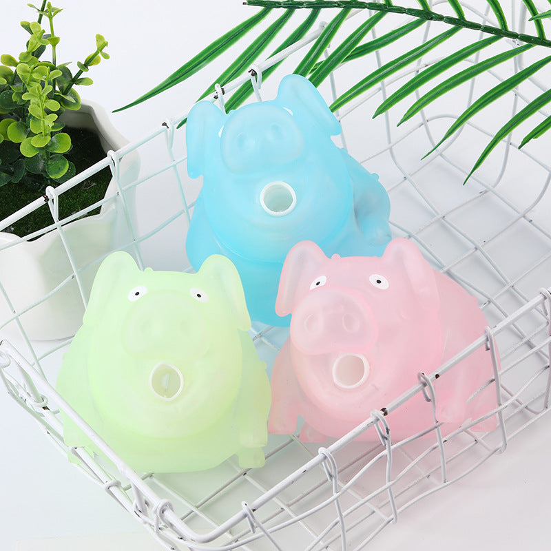 Cartoon Transparent Glowing Pig Novelty Toy 2