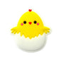 20pcs Silicone Focal Beads Easter Chick Hatching Egg Shape