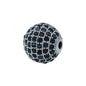 5pcs 12mm Zirconia Paved Round Brass Round Beads 10