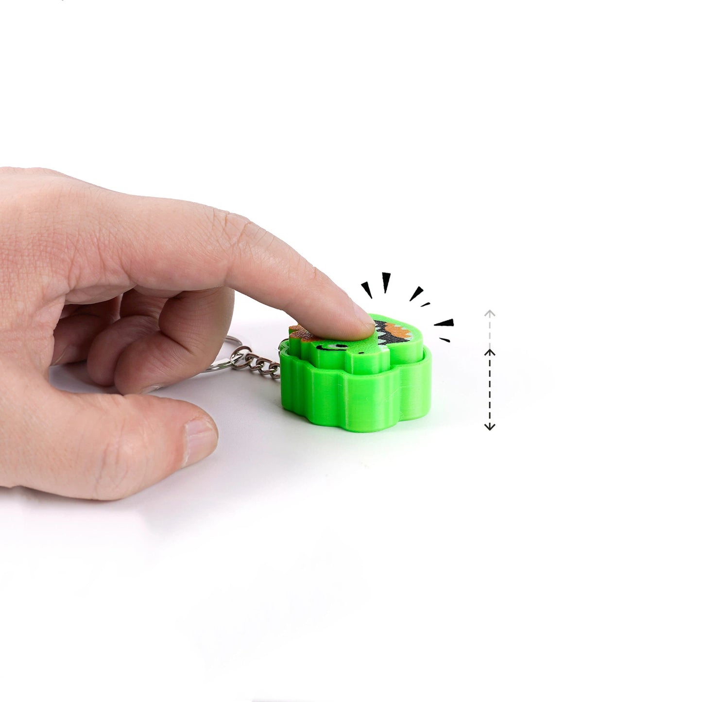 3D Printed Animal Keychain Pop Button Fidget Toy 2