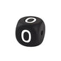 12mm Number Cube Square Star Heart Silicone Beads Black 0
