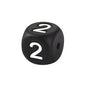12mm Number Cube Square Star Heart Silicone Beads Black 2