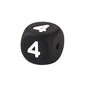 12mm Number Cube Square Star Heart Silicone Beads Black 4