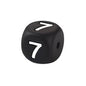 12mm Number Cube Square Star Heart Silicone Beads Black 7